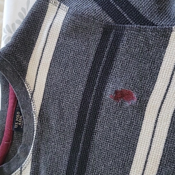 🌺3 for $10 US POLO ASSN Waffle Knit Striped Long Sleeve Tee - Picture 6 of 7